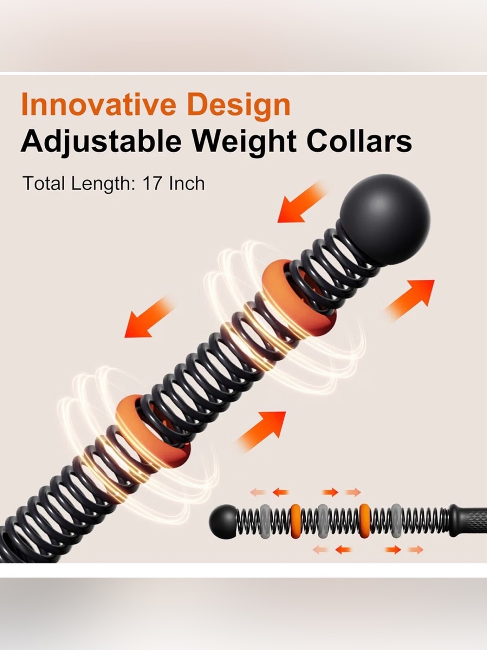 Adjustable Ropeless Battle Ropes, Portable Cordless Battle Ropes for Home Gym - Picture 2 of 13